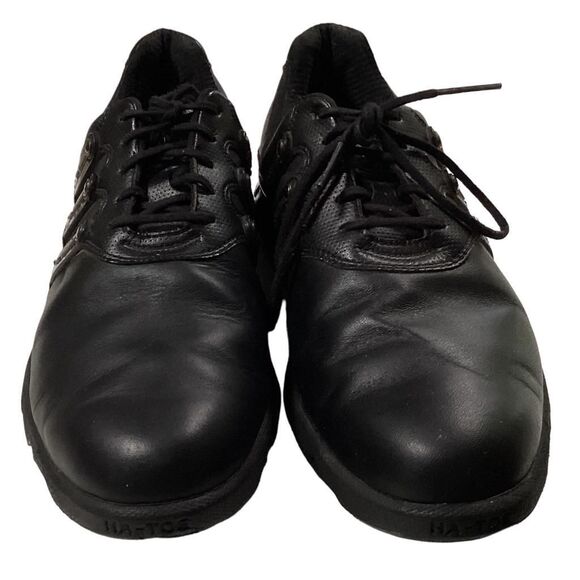 Adidas Golf Shoes Mens 9.5 Black A3 3 Stripe Soft Spike Waterproof Leather main image 8